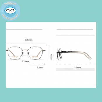 Gọng kính kim loại mã